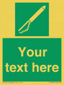 Custom sign safe condition Line throwing appliance